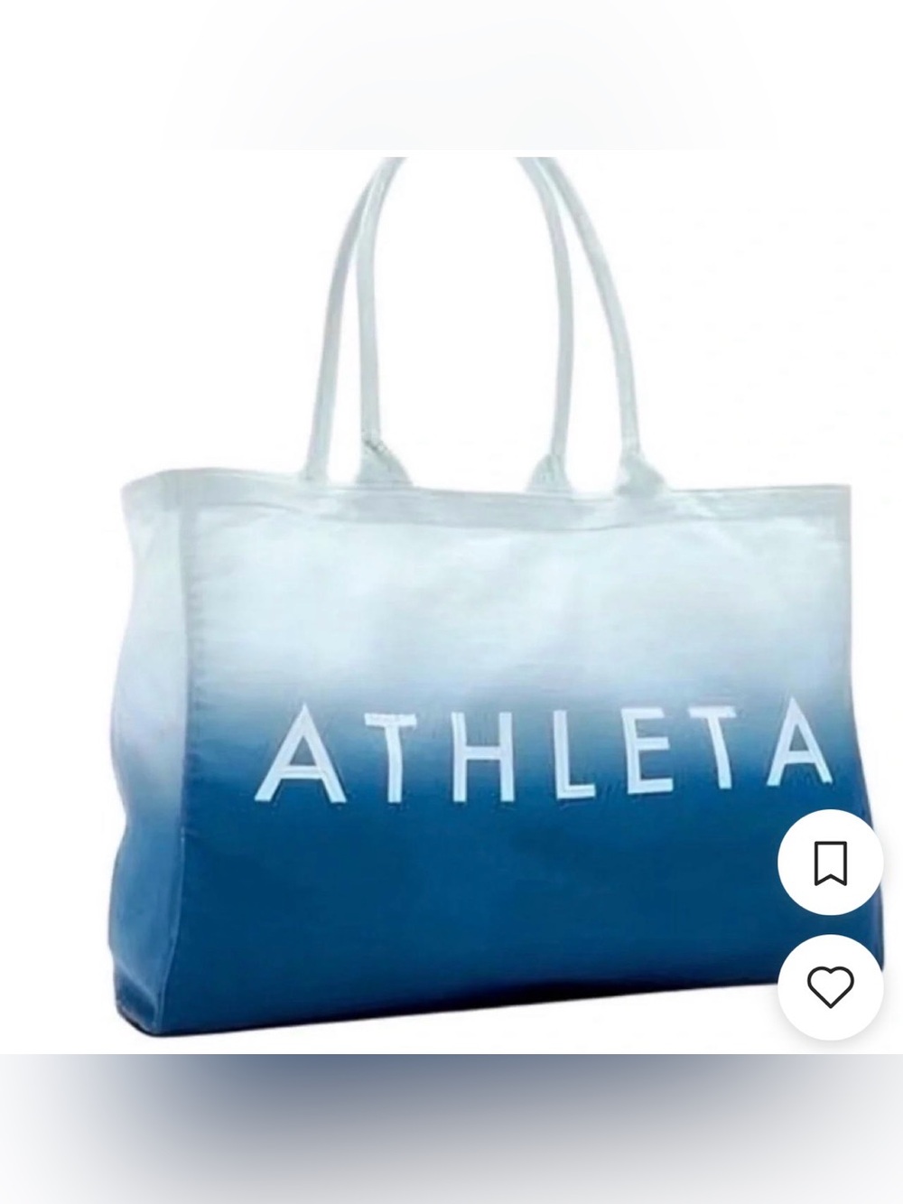 Athleta Light-to-Dark Blue Ombre Tote